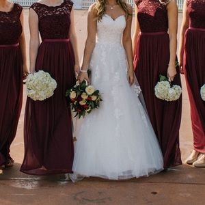 Wine Bridesmaid dress - David’s bridal